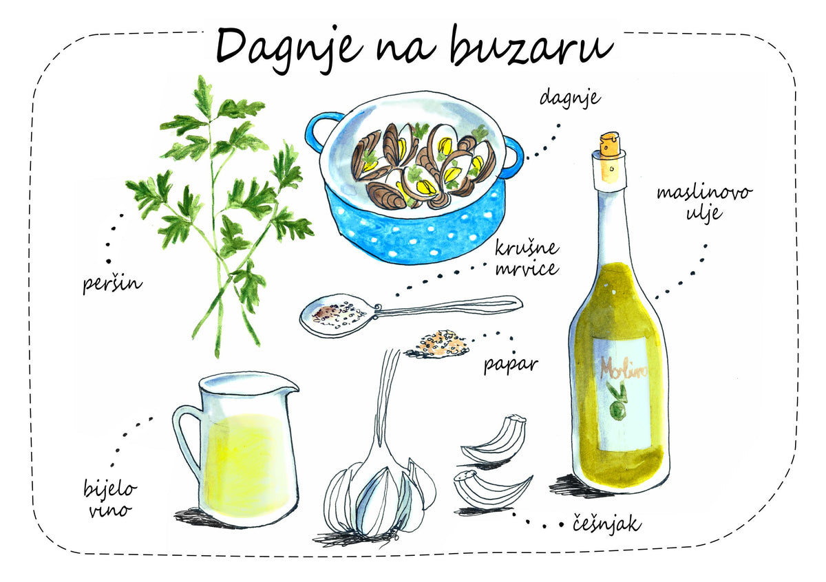 Dagnje na buzaru – Hrvatska kulinarska razglednica